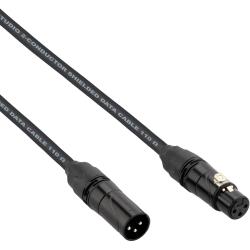 Kopul 3 ft 3-Pin XLR DMX Cable, 110-Ohm 24 AWG Oxygen-Free Copper, 92% Shielding, Nickel-Plated Connectors, Flexible PVC Jacket for Stage, Theater, Concert and DJ Lighting