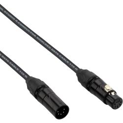 Kopul 100 5-Pin XLR Male-to-Female DMX Cable, 110-Ohm 24 AWG Oxygen-Free Copper, 92% Braided and Foil Shielding, Nickel-Plated Connectors, Flexible PVC Jacket for Stage Lighting, Theater and DJs