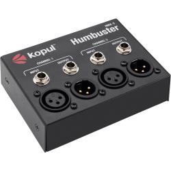 Kopul Dual-Channel Hum Eliminator with XLR and 14-Inch TRSTS IO, Passive Ground Loop Isolator, BalancedUnbalanced Converter and DI Box for Studio, DJ and Live Sound