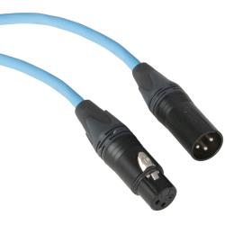 Kopul Premium 3000 Series 3 Blue XLR Male to XLR Female Balanced Microphone Cable with Neutrik XX Silver Connectors, 24 AWG Oxygen-Free Copper and 95% Dual-Spiral Shielding