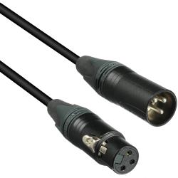 Kopul Premium Performance 3000 Series 20 XLR Male to XLR Female Microphone Cable, Black, Neutrik XX Silver Contacts, 24 AWG OFC Copper, 95% Dual-Spiral Shielding for Live Sound and Studio