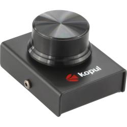 Kopul Compact USB Desktop Volume Controller with Mute, Track Skip, On-Screen Controls, Night Light, Aluminum Housing and USB-C to USB-A Cable for Computers, Laptops, Tablets and Smartphones