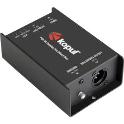 Kopul Single-Channel Passive Direct Box for Guitar, Bass, Keyboard and DJ Mixer, 14-Inch TS Input and Thru, 3-Pin XLR Balanced Output, -20-40 dB Pad, Ground Lift, No Power Required