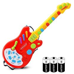 Dimple-Handheld-Musical-Electronic-Toy-Guitar-with-over-20-Interactive-Buttons,-Levers-and-Modes-for-Children,-Best-Toy-and-Gift-for-Girls-and-Boys-(AA-Batteries-Included)