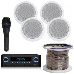 16 Gauge 250 ft Spool of High Quality Speaker Zip WireProfessional Portable Microphone with Digital Processing, Steel Construction, Singing Machine,DJ Wired Microphone, 10 Ft Cable Wired Included, XLR to 14", for Karaoke, Wedding, Party, ChurchVaiye