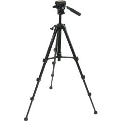 Magnus Aluminum Video Tripod System with 2-Way Fluid Pan Head, 44 lb Load Capacity, 186-59 in Height Range, 3-Section Legs, Quick Release Plate, Bubble Level, Carrying Case