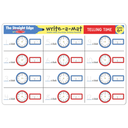 Melissa and Doug Telling Time Write-A-Mat