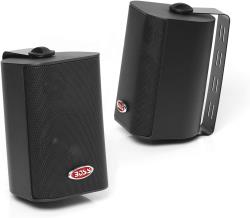 BOSS Audio Systems MR43B 200 Watt Per Pair, 4 Inch, Full Range, 3 Way Weatherproof Marine Speakers Sold in Pairs