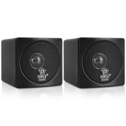 (Pair) PlyeHome 3 100 Watt Black Mini Cube Bookshelf Speaker In Black