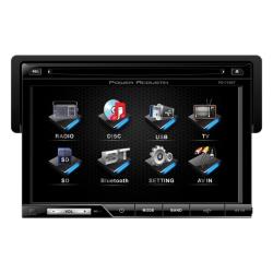 Power Acoustik PD710B 7" Single-DIN In-Dash LCD Touchscreen Receiver with DVD, Detachable Face and Bluetooth