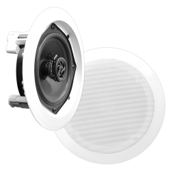 In-Wall--In-Ceiling-Dual-8-inch-Speaker-System,-2-Way,-Flush-Mount,-White