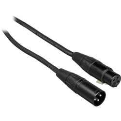 Pearstone 2 Professional XLR Male to XLR Female Microphone Cable, 24 AWG Oxygen-Free Copper, Rean Cast-Zinc Connectors, Silver-Plated Contacts, PVC Jacket, Spiral Shielding, Black