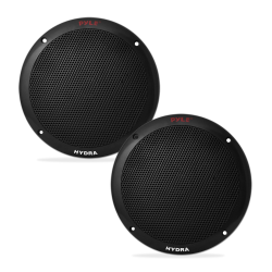 Dual 65 Waterproof Marine Speakers, 2-Way Full Range Stereo Sound, 400 Watt, Black