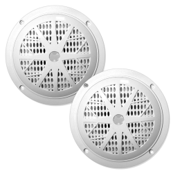 120 Watts 65 Dual Cone White Marine Speakers