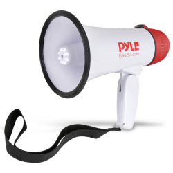 Mini Compact Megaphone Bullhorn with Siren Alarm and LED Lights