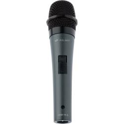 Polsen Handheld Dynamic Performance Microphone for Vocals and Speech, Supercardioid Pickup, 50 Hz to 16 kHz, XLR Output, OnOff Switch, Metal Construction, 164 Feet Cable, Clip, Adapter and Pouch