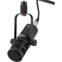 Polsen Dynamic XLR Podcast Microphone, Cardioid End-Address Broadcast Mic with Internal Shockmount, Pop Filter, 20 Hz-20 kHz Response, No Phantom Power
