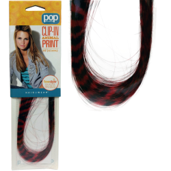 Clip In Animal Print Red Tiger