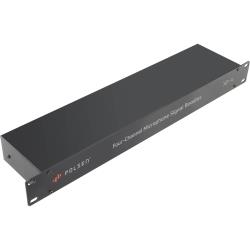 Polsen 4-Channel XLR Microphone Signal Booster with 25 dB Clean Gain, 48V Phantom Power, Locking Balanced XLR IO, Rackmount Steel Preamp for Dynamic and Ribbon Mics