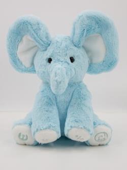 Dimple Emery Elephant Stuffed Animal Toy - Animated Plush Grey Singing Elephant, Interactive Musical Peek-a-Boo for Babies and Kids, Perfect for Toddlers, Ages 0 and Up