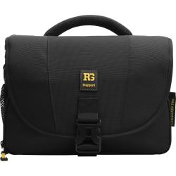 Ruggard DSLR Camera Shoulder Bag for Large Camera with Grip and 156-Inch Laptop, Water-Resistant Nylon Case with Padded Dividers, Organizer Pockets, Rain Cover and Trolley Sleeve