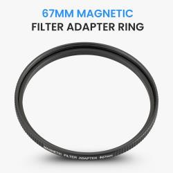 Sensei-Magnetic-Filter-Adapter-Ring-(67mm),-Aluminum-Construction,-Magnetic-and-Shock-Resistant,-Fits-MLR-67MM-Lens-Adapter,-Compatible-with-67mm-Magnetic-Lens-Caps
