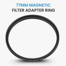 Sensei Magnetic Filter Adapter Ring (77mm), Aluminum Construction, Magnetic and Shock Resistant, Fits MLR-77MM Lens Adapter, Compatible with 77mm Magnetic Lens Caps