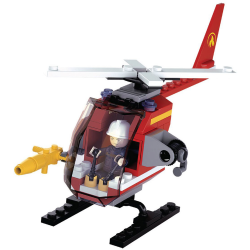 Sluban Kids Fire Helicopter Building Blocks 80 Pcs set Building Toy Fire Helicopter SLU08605
