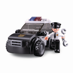 Sluban Kids Police Car Building Blocks 88 Pcs set Building Toy Police Vehicle SLU08625