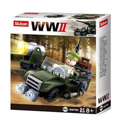 Sluban Kids Army Vehicle Building Blocks WWII Series Building Toy Army Fighter Jet SLU08640