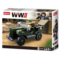 Sluban Kids Army Vehicle  Building Blocks WWII Series Building Toy Army Fighter Jet SLU08643