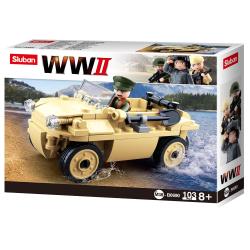 Sluban Kids Army Vehicle Building Blocks WWII Series Building Toy Army Fighter Jet SLU08645