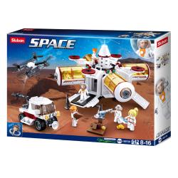 SlubanKids Space Base Building Blocks 642 pc for Kids, 3D Early Learning Toys for Science and STEM, Stackable and Buildable Toys for Girls and Boys, DIY Exploration SLU08660