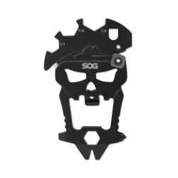 MacV Tool 12 Component Skull Multi-Tool, 25" Compact EDC Keychain Tool with Pry Bar, Screwdrivers, Wrenches, Bottle Opener, Hex Bit Driver and Line Cutter