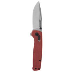 SOG Terminus XR G10 295″ Folding Pocket Knife (Crimson) with CRYO D2 Clip Point Blade, XR Lock, Stonewashed Finish, Ambidextrous Reversible Clip– Presentation Box