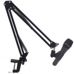 Technical Pro Microphone Suspension Height Adjustable Crane Arm, Mic Holder, Precise Positioning for Broadcasting and Sound Recording