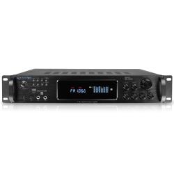 Bluetooth Home Stereo Amplifier, Digital Hybrid Multi Channel, 1500 Watt, Preamp, Tuner with USB and SD Inputs, 2 Mic Inputs, AMFM digital tuner, Wireless Remote, Bass and Treble Controls