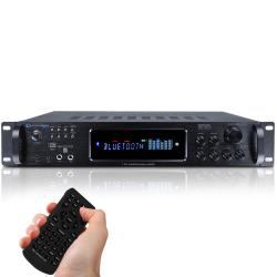 2500 Watts Digital Hybrid Amplifier, PreampTuner with USB SD Card Inputs, FM Radio, Recorder, Bluetooth, and Remote Control by Technical Pro