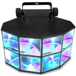 Professional DJ 4 Color Multi-Beam LED Seashell Stage Effect Light with DMX, Auto Mode Sound Active Mode, Built-in microphone, for Stage Dance Party Wedding DJ Disco Show Mirror Ball Lighting Club Disco Lights