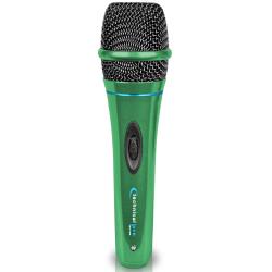 Professional Portable Microphone with Digital Processing, Steel Construction, Singing Machine, 10 Ft Cable Wired Mic Included, XLR to 14", Green Karaoke DJ Wired Microphone, Church