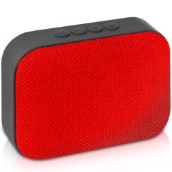 Rechargeable Red Portable Bluetooth Speaker with FM Radio, for Home and Travel