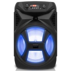 8 Inch Portable 500 Watts Bluetooth Speaker with Woofer and Tweeter, Festival PA LED Speaker with BluetoothUSB Card Inputs, True Wireless Stereo, 30 Feet Bluetooth Range