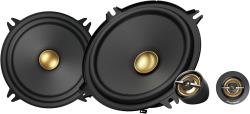 Pair of PIONEER TS-A1301C, 2-Way Component Car Audio Speakers, Full Range, Clear Sound Quality, Easy Installation and Enhanced Bass Response, Black and Gold Colored 525” Round Speakers