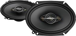 Pair of PIONEER A-Series TS-A6881F, 4-Way Coaxial Car Audio Speakers, Full Range, Clear Sound Quality, Easy Installation and Enhanced Bass Response, Black 6” x 8” Oval Speakers