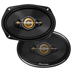 Pair of PIONEER TS-A6991F, 5-Way Coaxial Car Audio Speakers, Full Range, Clear Sound Quality, Easy Installation and Enhanced Bass Response, Deep Basket 6” x 9” Oval Speakers