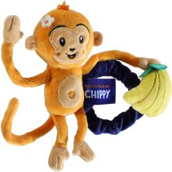 Chippy Monkey Photo Plushie for Camera Lens Attraction, Children or Pets Photoshoot Made Easy and Entertaining with Noisemaker Posable Plush Toy by Vello