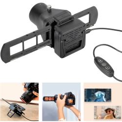 Vello 35mm Negative and Slide Digitizer - Efficiently Convert 35mm Film and Slides to Digital with USB-Powered LED Light, USB Micro-B Cable, and Six Lens Adapters - Compatible with Canon, Nikon, Sony Macro Lenses