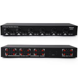 Vaiyer 6-channel speaker selector with volume control – 900W max dual-source multi-room audio distribution system with impedance matching and independent channel control