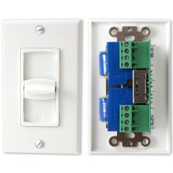 Vaiyer In-Wall Stereo Volume Control – 100W RMS Per Channel Dual-Channel Wall-Mounted Controller with 10-Step Adjustment for Stereo Speaker Systems