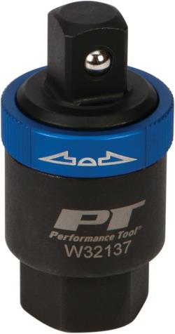 Performance Tool 12″ Drive Ratcheting Adapter – Heavy-Duty Chrome Vanadium Steel, Quick Direction Change, Ideal for Tight Spaces